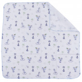 Бебешка муселинова пелена "Blue giraffe" 80 х 80 см 2