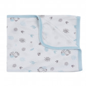 Бебешка памучна пелена ''Little giraffe'' със синьо 90 х 80 см 2