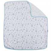 Бебешка памучна пелена ''Little giraffe'' със синьо 90 х 80 см 3