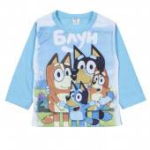 Детска памучна пижама с анимационни герои в синьо 2