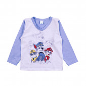 Пижама с анимационен герой "Кученца" в синьо и бяло 2