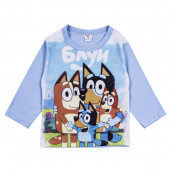 Детска памучна пижама с кученца в светлосиньо 2