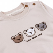 Плътна блуза "The tree bear" в бежово 3