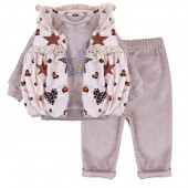 Плюшен бебешки комплект с плетена дантела 2