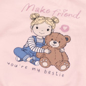 Плътен комплект "Make friend" в розово 7
