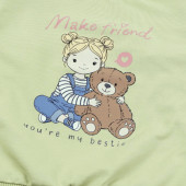 Плътен комплект "Make friend" в зелено 6