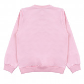 Плътна детска блуза с перли в розово 2