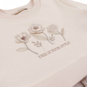Плътна детска рокля "Your style" в крем 3