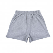 Детска пола-панталон с къдрички в сив меланж 4