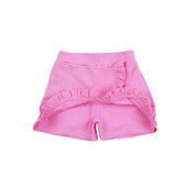 Детска пола-панталон с къдрички в розово 3