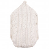 Портбебе от плетиво и пухена подплата в бежово 2