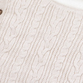 Портбебе от плетиво и пухена подплата в бежово 5