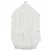 Портбебе от плетиво и пухена подплата в екрю 2