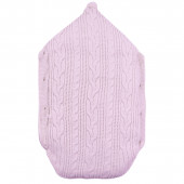 Портбебе от плетиво и пухена подплата в розово 2