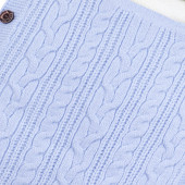 Портбебе от плетиво и пухена подплата в синьо 5