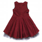 Празнична рокля с аксесоар за коса в червено 4