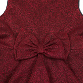 Празнична рокля с аксесоар за коса в червено 5