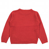 Детски пуловер в тъмнооранжево 2