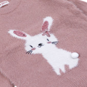 Пуловер от пухено плетиво "Bunny" 3