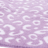 Пуловер с пухено плетиво в лилаво 3