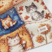 Пъстра памучна пелена с котета 80 x 80 см 7