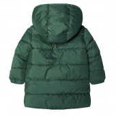 Зимно яке за момчета с топъл полар в тъмнозелен цвят 3
