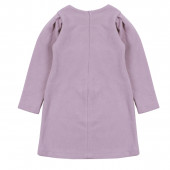 Рокля от фино плетиво с чантичка в лилаво 3