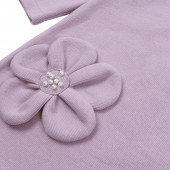 Рокля от фино плетиво с чантичка в лилаво 5