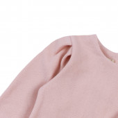 Рокля от фино плетиво с чантичка в пудра 6