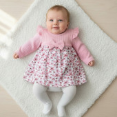 Бебешка памучна рокля ''Розова приказка'' 2