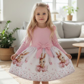 Детска рокля ''Балеринка'' в розово 2