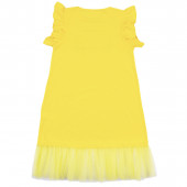 Детска  лятна рокля за момичета в жълто 2