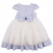 Официална детска рокля с перли и чантичка 3