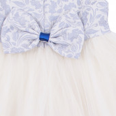 Официална детска рокля с перли и чантичка 5