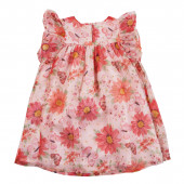 Детска лятна рокля с нежен флорален десен 2