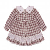 Рокля с бродирана якичка и дантела 2