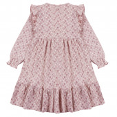Детска памучна рокля ''Ема'' в опушено розово 2