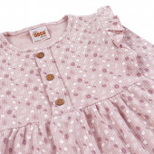 Детска памучна рокля ''Ема'' в опушено розово 3