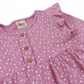 Детска памучна рокля ''Ема'' в пепел от рози 3
