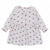 Бебешка рокля с червени сърчица 3