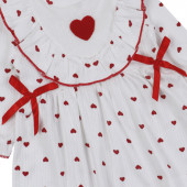 Бебешка рокля с червени сърчица 4