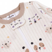 Бебешки ромпър с цип и открити крачета ''Zoo'' 3