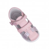 Анатомични сандали с панделка в розово за момичета 2