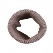 Детски шал-комин от плетиво в тъмнобежово 2