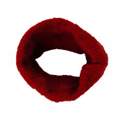 Детски шал-комин от плетиво в червено 2