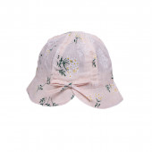 Детска лятна шапка с панделка в розово 2