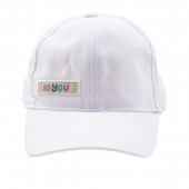Лятна шапка за момичета"On you" в бяло 2