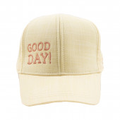 Детска лятна шапка "Good day" в жълто 2