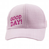 Детска лятна шапка "Good day" в цвят пудра 2