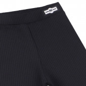 Ватиран панталон с широки крачоли в черно 3